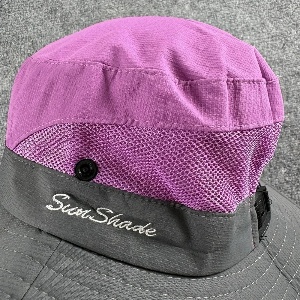 SunShade Hat Women's Purple Gray Wide Brim Sun Outdoor Hiking Boho Gorpcore